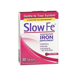 Slow Fe Slow Release Iron Supplement, 30 välilehteä (1 kpl:n pakkaus)