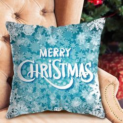 Christmas Print Putevar Kort plysj Sofa Pute Cover Home Decor Pute Cover Familie Putevar B One Size