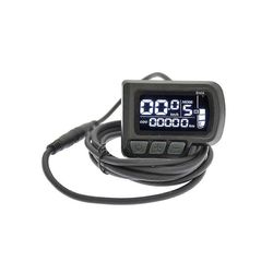 24v 36v 48v sähköpolkupyörä en06 näyttö sm / vedenpitävä 5pin pistoke LCD-näyttö ebike-osille Musta