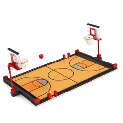 Iso koripallokenttä Block Assembly Lasten urheilulelut DIY-yhteensopiva Big Basketball Court Sports Ground Blocks Monivärinen A