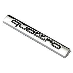 Quattro logo metallinen auton tavaratila hännän tunnusmerkki tarra koriste A4L A6L mengxi Musta