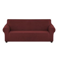 Eveltek Stretch Sofa Slipcover SofaBeskytter Små Tern Mørk rød S