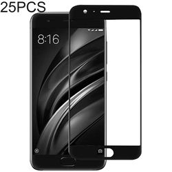 JVY 25 PCS Fuld lim fuld coverskærm Protector Hærdet Glas film til Xiaomi Mi 6