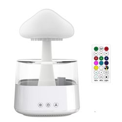 Hywell 6pcs Raining Cloud Aromaterapi Premium luftfuktare med regndroppsljud perfekt för sömnlöshet vit with remote control