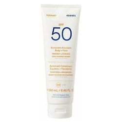 Korres Yoghurt aurinkovoideemulsion runko + kasvot SPF 50 250 ml / 8.45 FL.