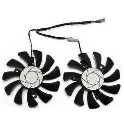 75mm 2pin gtx1050ti gpu-jäähdytin dual fan geforce gtx 1050ti gtx-1050-ti-4gt-oc näytönohjain viileä