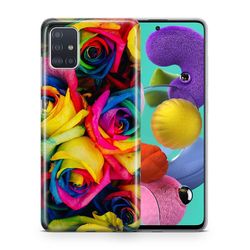 König Taske Mobiltelefonbeskytter til Samsung Galaxy A10s Case Cover Bag Bumper Cases TPU Farverige roser