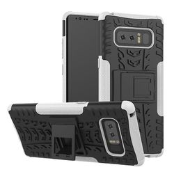 Stødsikker rustning sag til Samsung s9 plus med støttefod all inclusive dække hvid rpc2092