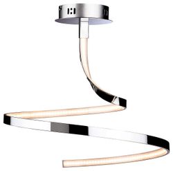 Firstlight Lighting Bølge integreret LED Semi Flush Light Chrome