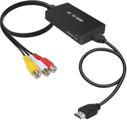 RCA-HDMI-muunnin, komposiitti-HDMI-sovitin tukee 1080p Pal / ntsc TY