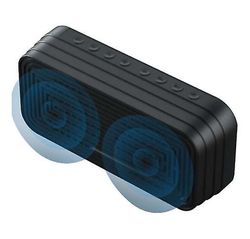 Handuo Bluetooth højttaler vækkeur spejl mobiltelefon Subwoofer Audio Trådløs forbindelse sort