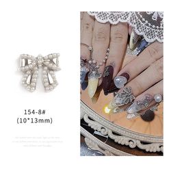 Nail Art smykker Pearl Skaldyr Søstjerner Love Pendant Ring Tide Nail Diamond 1548 sølv