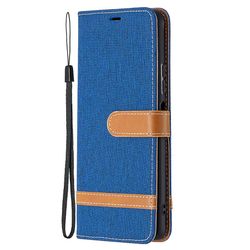 Gangxun Folio Flip Cover læderetui til Xiaomi Redmi Note 10 Pro Blue Jeans