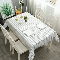 Witdreamer Tør ren Pvc Vinyl Dug Dining Køkken Dække Protector Hvid L