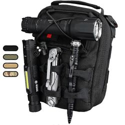 Metsästys Survival Sotilaallinen EDC Pack Molle Taktinen vyötärölaukku Ulkona SOS-pussi Ensiapulaukku Armeijan lääketieteellinen pakkaus Vyötärövyö...