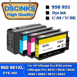 Redkid 950XL 951XL -mustekasetti HP Officejet Pro 8100 8600 8610 8615 8620 8625 8630 251dw 276dw HP 950 951 täynnä väriainetta 1SARJA - C M Y BK