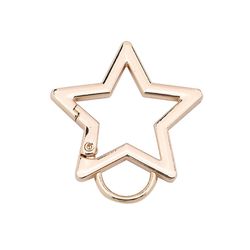 Star Shape Spring Gate O-ring Öppningsbar läderväska Handväska Bältesrem Spänne Guld L