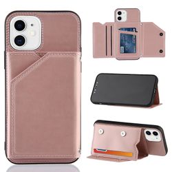 Gangxun Sag til Iphone 12 Mini Vintage Cuir Cover Læderetui kofanger - Rose