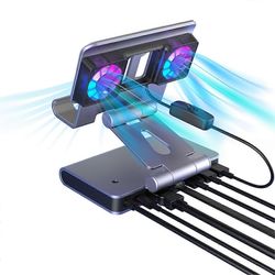 6-in-1 RGB-kaksoistuuletintelakointiasema ROG ALLY SteamDeckille