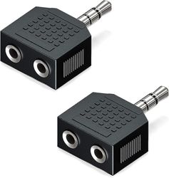 2x 3,5 mm jack stereoadapter, lyd splitter 1x 3,5 mm jackkontakt til 2x 3,5 mm jack socket audio jack splitter
