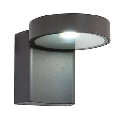 Saxby Lighting (Poole) Oreti Integreret LED 1 Lys Udendørs Væg Lys Tekstureret Mørk Matt Antracit, Glas IP44