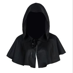 Handuo Børn Hætteklædte Kappe Halloween Cosutme Cape Cosplay sort