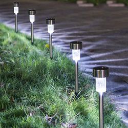 Jying Solar Garden Led Lights Udendørs Solar Powered Lamp Lantern Vandtæt Landskab Belysning For Pathway Patio Yard græsplæne dekoration Hvidt lys ...