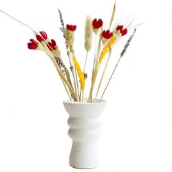 Keramisk vase i europæisk stil, grov keramisk tørret blomstervase Dagens e-mail