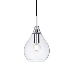 Firstlight Lighting Omar 1 Let loft vedhæng Krom, Klart glas, E27