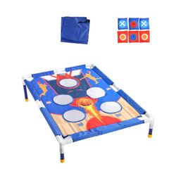 Bean Bag Toss Game Kit Educationanl Toy Sandbag Throwing for Carnival Sports punainen sininen 54x80x26.5cm