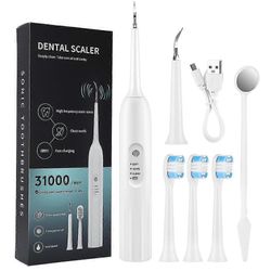 Sähköinen Sonic Dental Scaler Kit Tartar Plaque Calculus Remover Hampaat Tahranpuhdistusainesarja vedenpitävä ladattava