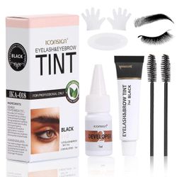 Instant Lash &; Brow Tint Set, luonnollinen tuuhea kulmakarvojen ja ripsivärin meikkisarja, joka kestää 6 viikkoa DIY-hiusten värjäys salonkikotikä...