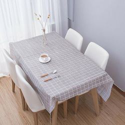 Tør ren Pvc Vinyl Dug Dining Køkken Dække Protector Grå XL