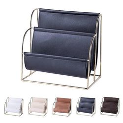 Metallinen PU-nahkainen aikakauslehtiteline, sanomalehtipidike, metallinen aikakauslehtiteline aikakauslehdille, sanomalehdille tai M