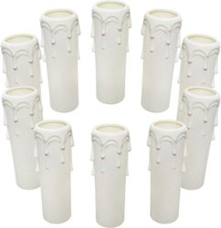 10 kpl kynttilän tippaholkit 30 mm x 100 mm valkoinen muovinen kynttilänsuojus putket kattokruunun seinävalaisimille