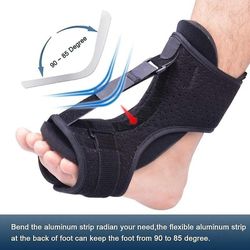 Justerbar plantar fasciitis nat skinne fod drop orthosis stabilisator skinne støtte nat bensmerter smertelindring ankel støtte