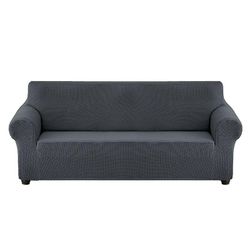 Eveltek Stretch Sofa Slipcover SofaBeskytter Små Tern Mørk grå S