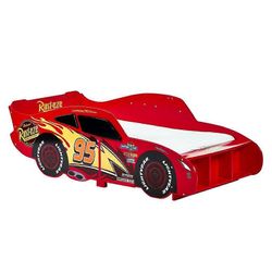 Disney Cars Saetta Mc Queen -muotoinen pinnasänky säilytystilalla Monivärinen