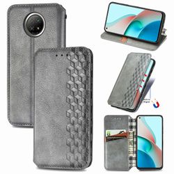 Kompatibel med Xiaomi Redmi Note 9t Flip Case Etui Vintage Wallet Flip Cover med magnetisk lukning Coque - Blå grå