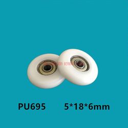 Plastleje10stk 5 * 18 * 6 mm Type Nylon remskive Pakke lejer til 3d printerdøre 695 Indpakket gummihjul