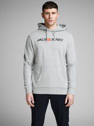 Jack & Jones Jack &; Jones Corp logo hættetrøje til mænd Essential Pullover Sweat Grå M