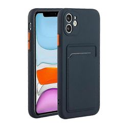 Iphone 12 -korttipaikan suunnittelu iskunkestävä Tpu-suojakotelo Tummansininen