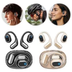 Langattomat Bluetooth-korvakoukkukuulokkeet Kuulokkeet korvassa IPhone Samsung Androidille Musta