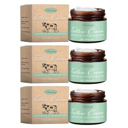 Ruoholla ruokittu naudan tali suitsukeöljyllä ja risiiniöljyllä, luomu naudan talin kosteusvoide iholle 3pcs