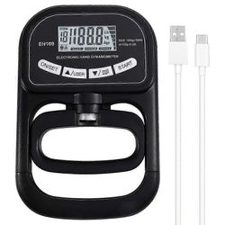 Elektroninen käsidynamometri Grip Strength Trainer - 265 lbs / 120 kg testeri ja vahvisin Musta