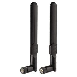 4G LTE-antenne 8DBi SMA Plug-antenne (2 stk) Kompatibel 4G LTE-ruter Gateway Hjem Telefon Hot Svart