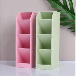 Linkrunning Pen Holder Desk Organizer Pen Holder Skrå indsættelse Simple Pen Organizer Opbevaring til Kontor, Skole, Hjem Forsyninger, cute Plastic...