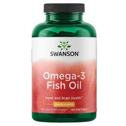 Swanson Omega-3 Fiskeolie Citron Smag 150 Softgels