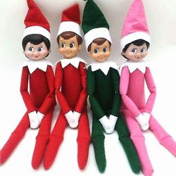 Elf Doll Christmas Decor Kids Gift Suprise Plysj Toy Holiday Reideer Alver Rosa Rød Colours_ai Rød jente