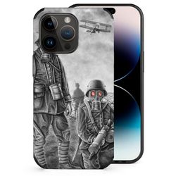 Hunder Of War Mote Fiber Skin Case Telefondeksel For Apple Iphone 14 13 12 11 Plus Pro Max Mini Xr 7 8 Cover 1. verdenskrig Flott fiber hud tilfell...